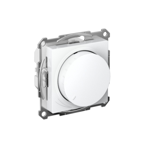 Светорегулятор поворотно-нажимной AtlasDesign 400Вт механизм бел.