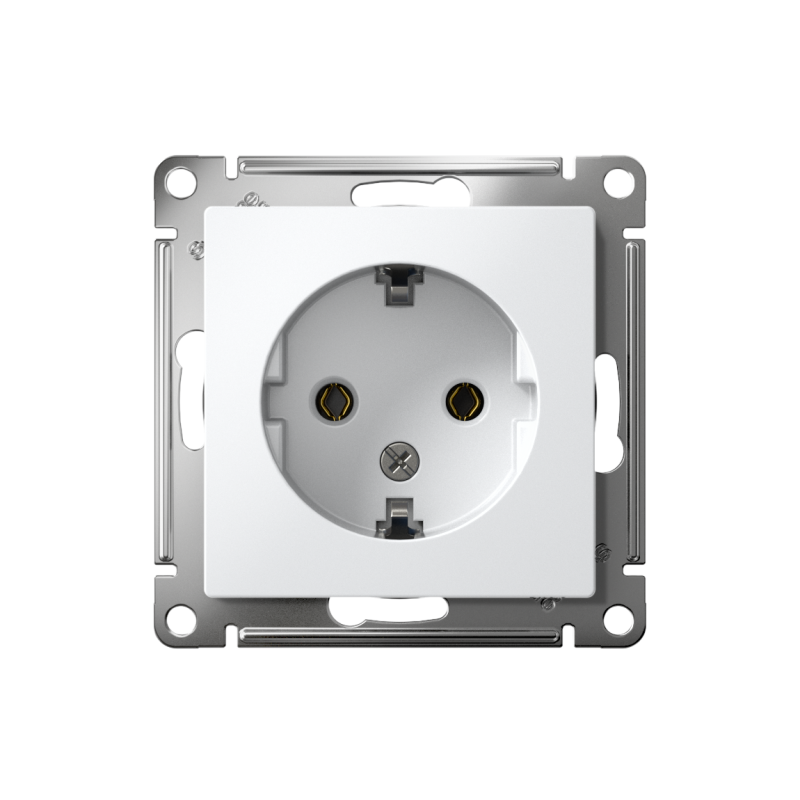 Розетка 1-м СП AtlasDesign 16А IP20 с заземл. механизм бел. — изображение 2