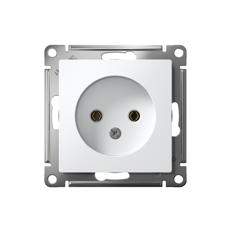 Розетка 1-м СП AtlasDesign 16А IP20 без заземл. защ. шторки механизм бел. — изображение 2