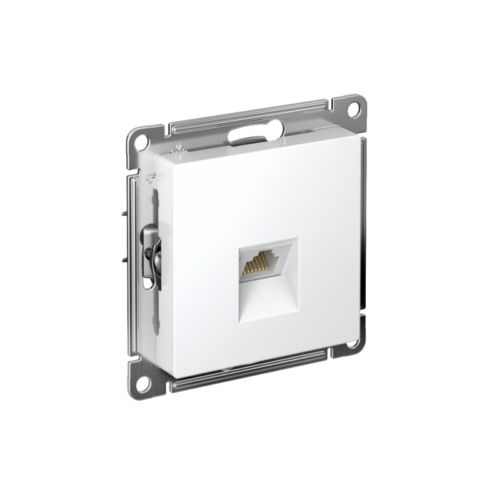 Розетка компьютерная 1-м AtlasDesign RJ45 кат.5E механизм бел.