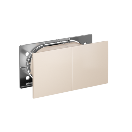 Розетка 2-м СП AtlasDesign 16А IP20 с заземл. защ. шторки со сдвижн. крышкой в сборе беж.