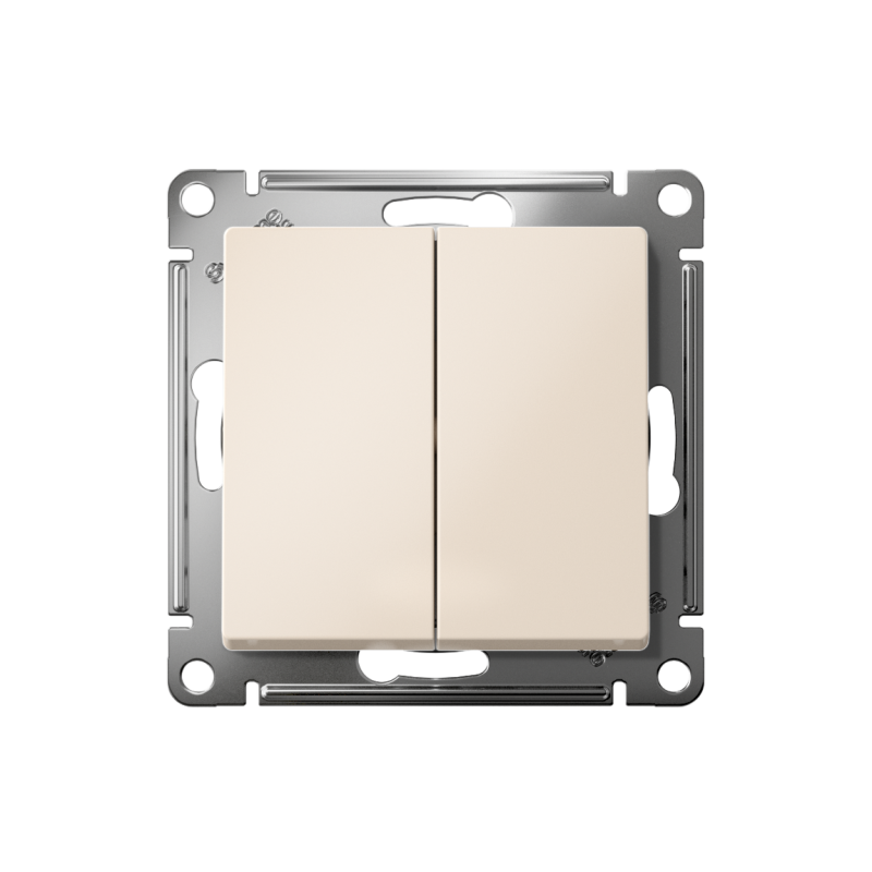 Переключатель проходной 2-кл. СП AtlasDesign 10А IP20 (сх. 6/2) 10AX механизм беж. — изображение 2