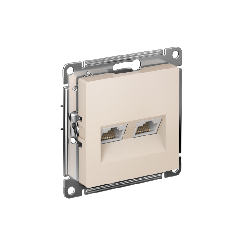 Розетка компьютерная 2-м AtlasDesign RJ45 кат.5E механизм беж.