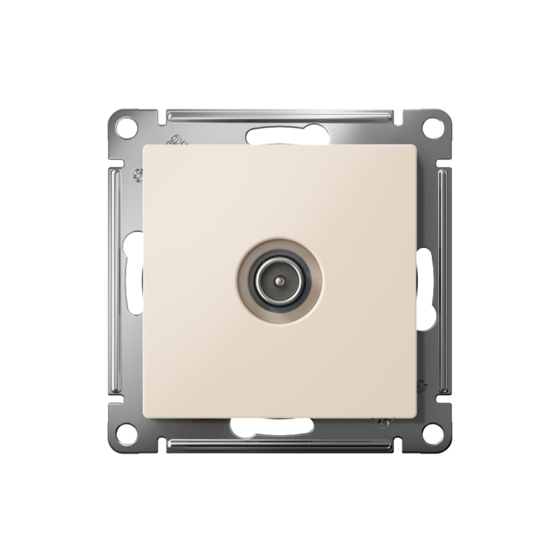 Розетка телевизионная проходная TV AtlasDesign 4дБ механизм беж.