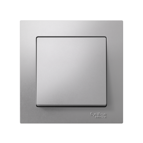 Выключатель 1-кл. СП AtlasDesign 10А IP20 (сх. 1) 10AX в сборе алюм.