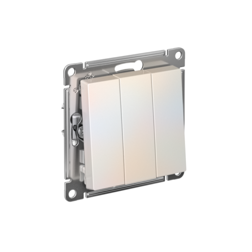 Выключатель 3-кл. СП AtlasDesign 10А IP20 (сх. 1+1+1) 10AX механизм жемчуж.