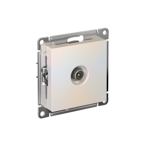 Розетка телевизионная оконечная TV AtlasDesign 1дБ механизм жемчуж.