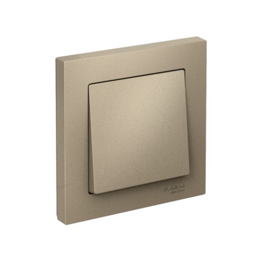 Выключатель 1-кл. СП AtlasDesign 10А IP20 (сх. 1) 10AX в сборе шампань