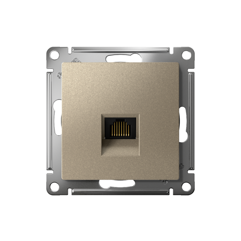 Розетка компьютерная AtlasDesign RJ45 кат.5E механизм шампань — изображение 2