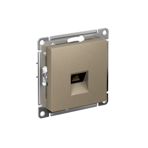 Розетка компьютерная AtlasDesign RJ45 кат.5E механизм шампань