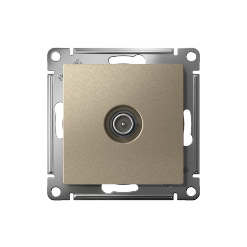 Розетка телевизионная TV AtlasDesign коннектор механизм шампань