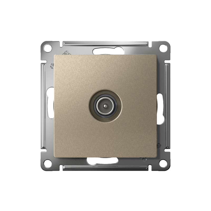 Розетка телевизионная TV AtlasDesign коннектор механизм шампань