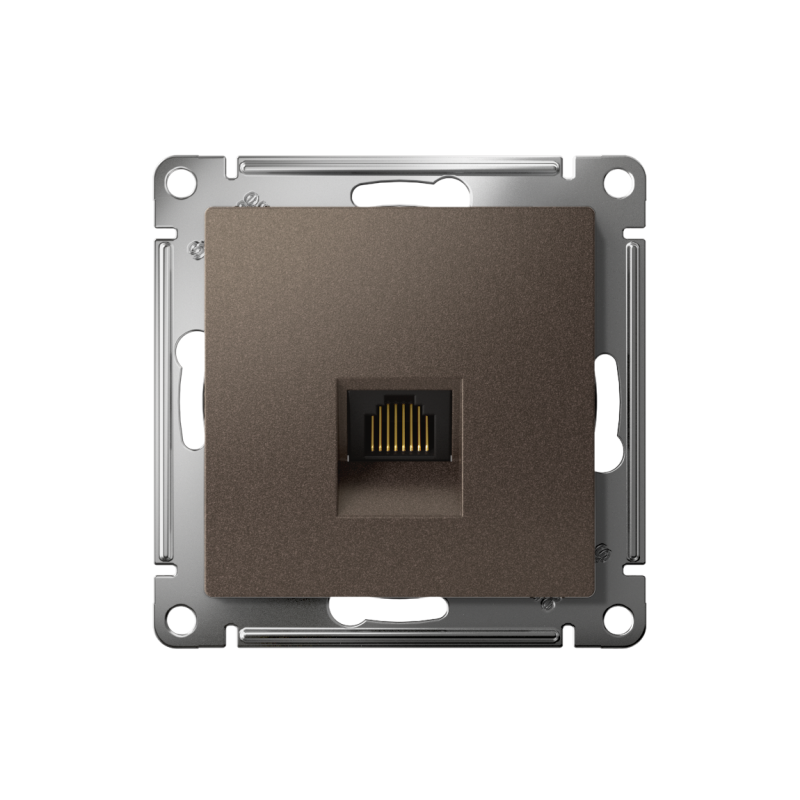 Розетка компьютерная AtlasDesign RJ45 кат.5E механизм мокко — изображение 2