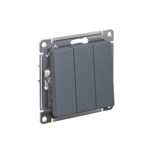Выключатель 3-кл. СП AtlasDesign 10А IP20 (сх. 1+1+1) 10AX механизм грифель