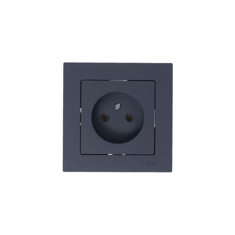 Розетка 1-м СП AtlasDesign 16А IP20 без заземл. без защ. шторок механизм грифель — изображение 6