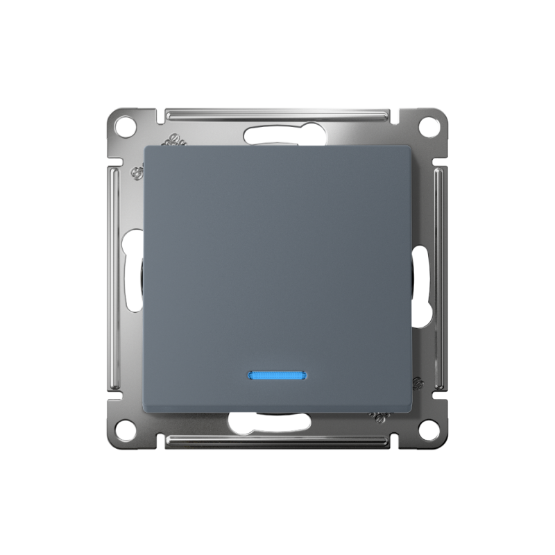 Переключатель проходной 1-кл. СП AtlasDesign 10А IP20 (сх. 6а) 10AX с подсветкой механизм грифель — изображение 2