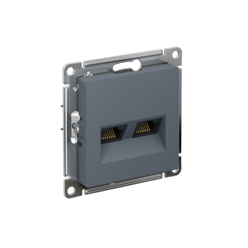 Розетка компьютерная 2-м AtlasDesign RJ45 кат.5E механизм грифель