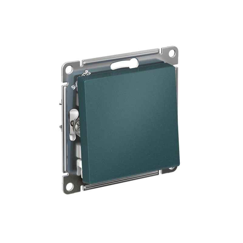 Переключатель проходной 1-кл. СП AtlasDesign 10А IP20 (сх. 6) 10AX механизм изумруд