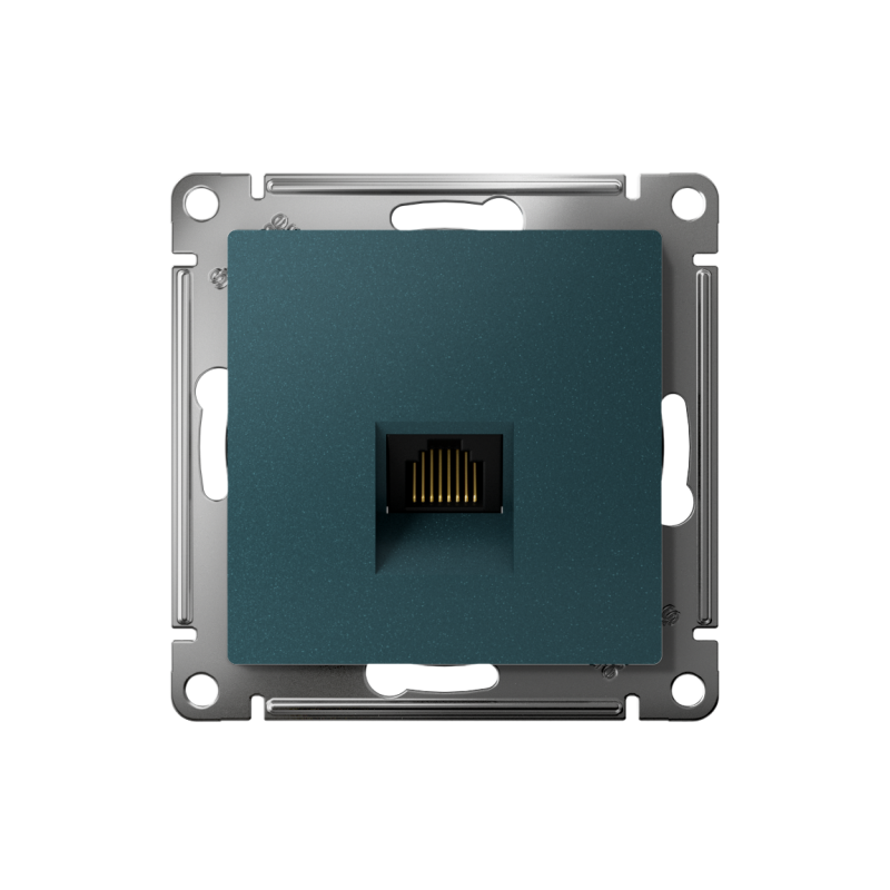 Розетка компьютерная AtlasDesign RJ45 кат.5E механизм изумруд — изображение 2