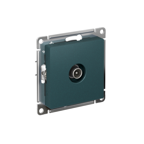 Розетка телевизионная оконечная TV AtlasDesign 1дБ механизм изумруд