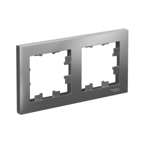 Рамка 2-м AtlasDesign универс. сталь