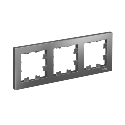 Рамка 3-м AtlasDesign универс. сталь