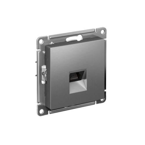 Розетка компьютерная AtlasDesign RJ45 кат.5E механизм сталь