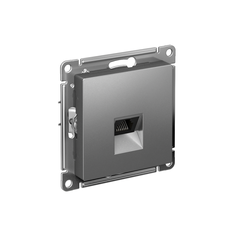 Розетка компьютерная AtlasDesign RJ45 кат.5E механизм сталь