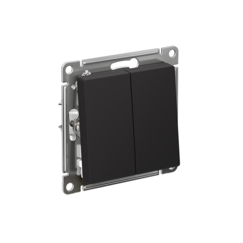 Выключатель 2-кл. СП AtlasDesign 10А IP20 (сх. 5) 10AX механизм карбон