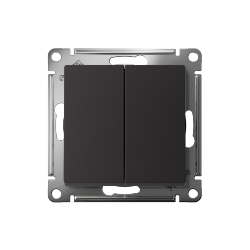 Переключатель проходной 2-кл. СП AtlasDesign 10А IP20 (сх. 6/2) 10AX механизм карбон