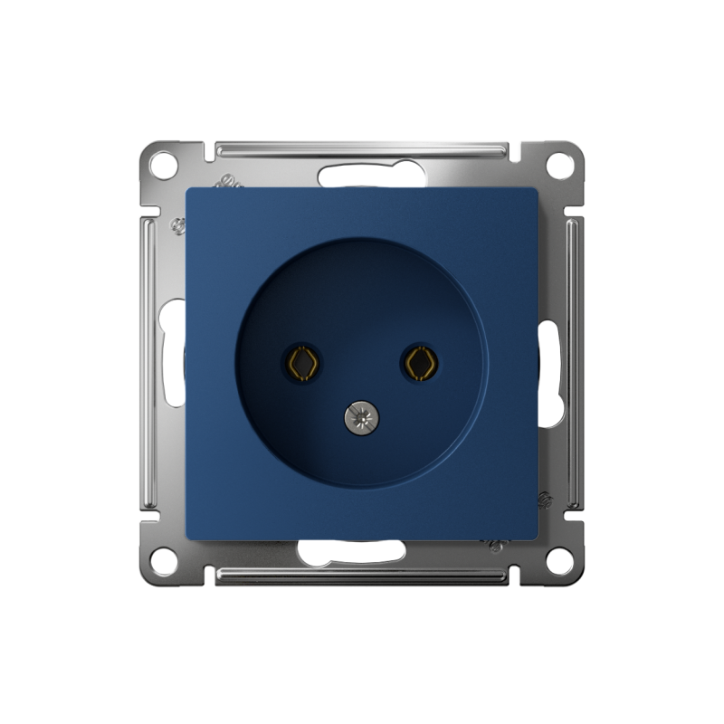 Розетка AtlasDesign 16А без заземл. без шторок механизм аквамарин — изображение 2