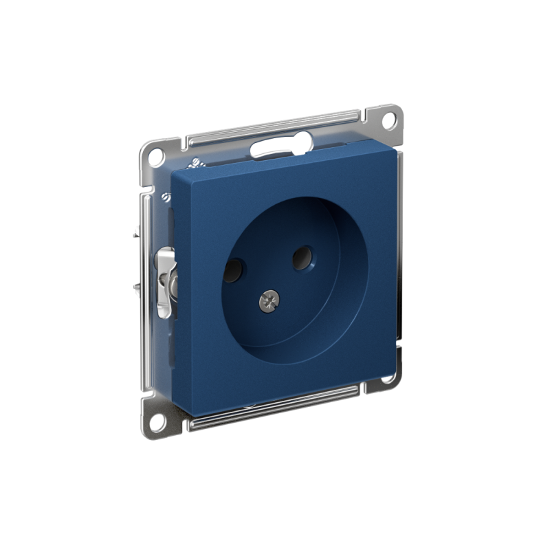 Розетка AtlasDesign 16А без заземл. без шторок механизм аквамарин