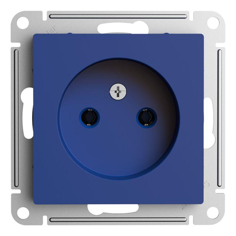 Розетка AtlasDesign 16А без заземл. без шторок механизм аквамарин — изображение 3