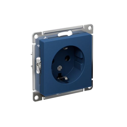 Розетка AtlasDesign 16А с заземл. механизм аквамарин