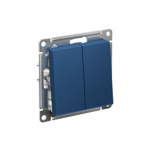 Переключатель 2-кл. AtlasDesign (сх. 6/2) 10AX механизм аквамарин