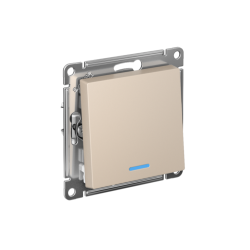 Выключатель 1-кл. AtlasDesign с подсветкой (сх.1а) 10AX мех. песочн.