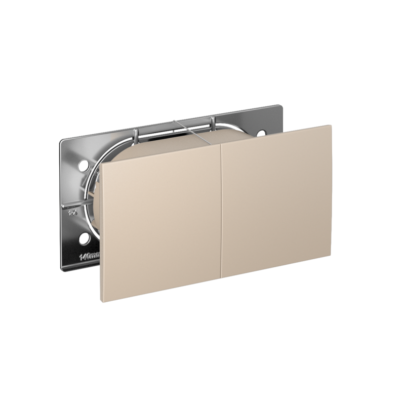 Розетка 2-м. AtlasDesign 16А с заземл. со шторками со сдвиж. крышкой в сборе песочн.