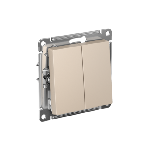 Переключатель проходной 2-кл. СП AtlasDesign 10А (сх. 6/2) 10AX механизм песочн.