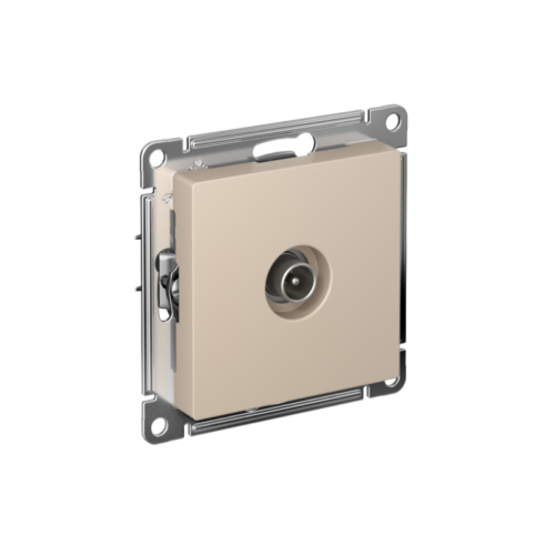 Розетка телевизионная проходная TV AtlasDesign 4дБ механизм песочн.