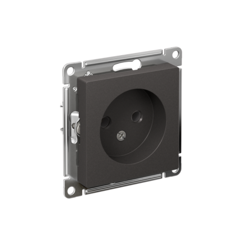Розетка AtlasDesign 16А без заземл. без шторок механизм базальт
