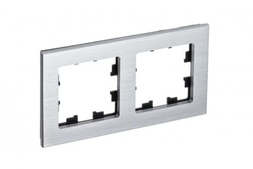 Рамка 2-м AtlasDesign Nature метал. серебр.