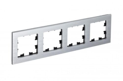 Рамка 4-м AtlasDesign Nature метал. серебр.