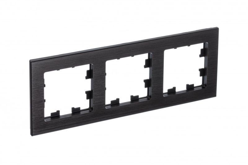 Рамка 3-м AtlasDesign Nature метал. оникс