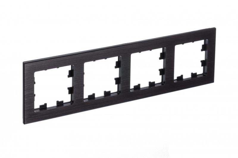 Рамка 4-м AtlasDesign Nature метал. оникс