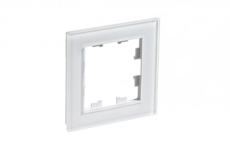 Рамка 1-м AtlasDesign Nature стекло бел.