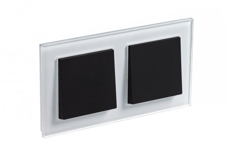 Рамка 2-м AtlasDesign Nature стекло бел. — изображение 2