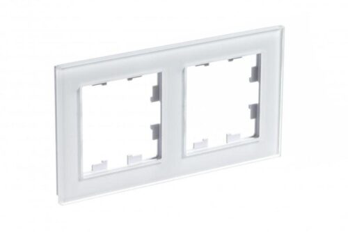 Рамка 2-м AtlasDesign Nature стекло бел.