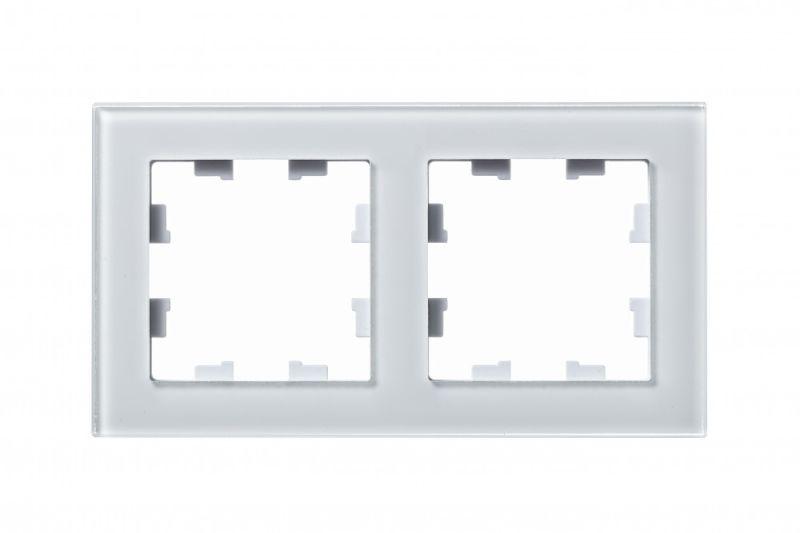 Рамка 2-м AtlasDesign Nature стекло бел. — изображение 3