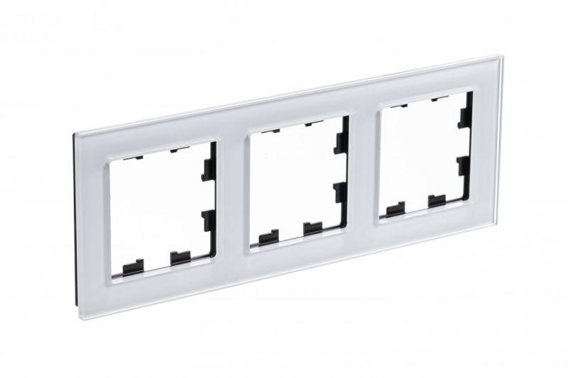 Рамка 3-м AtlasDesign Nature стекло бел.