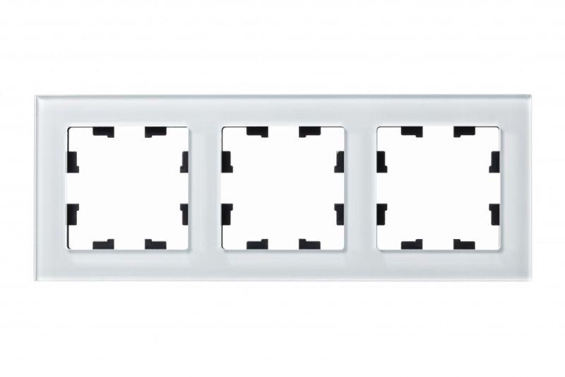 Рамка 3-м AtlasDesign Nature стекло бел. — изображение 2